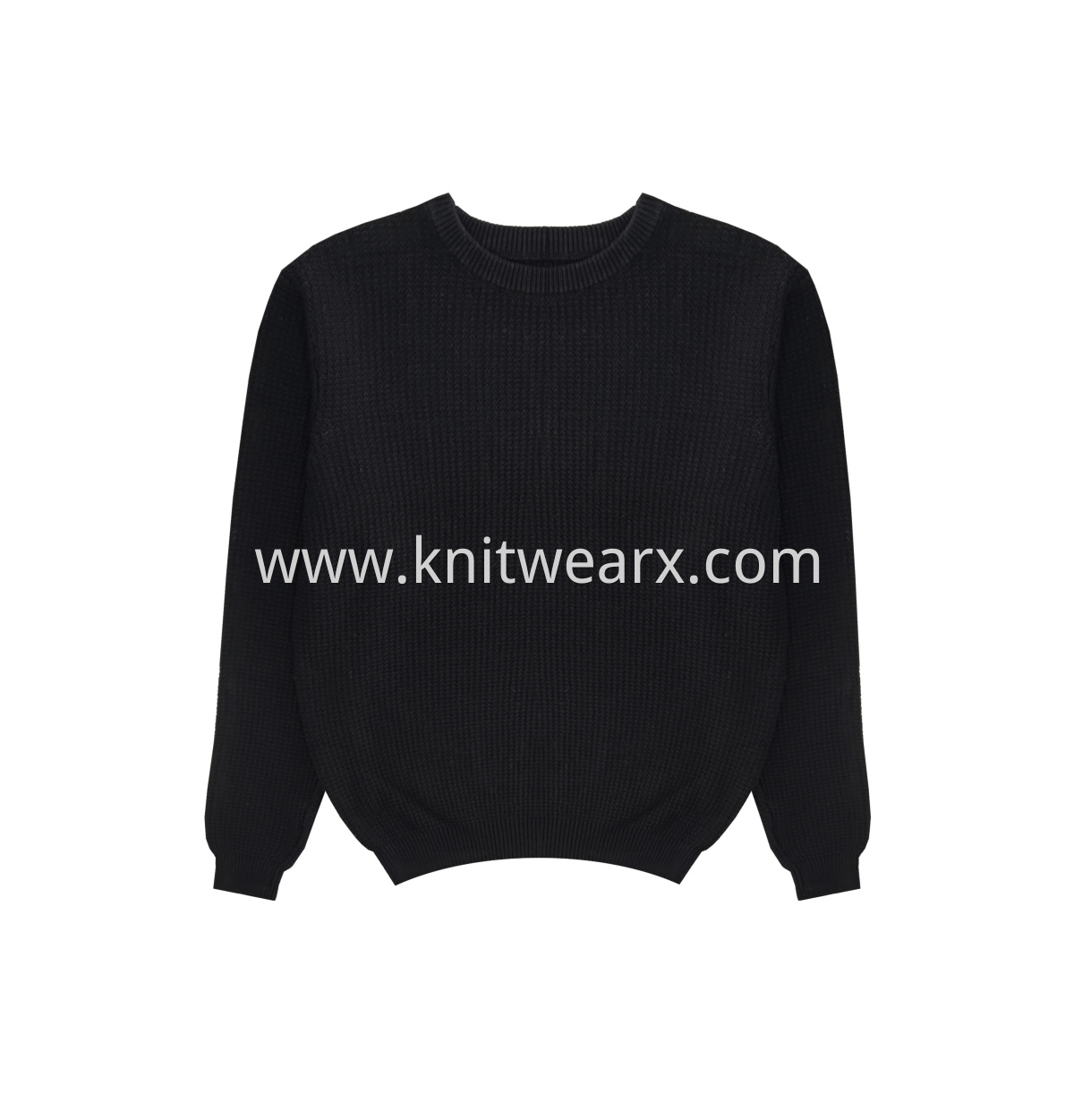 Men's Knitted Cable Stitch Crewneck Solid Color Pullover